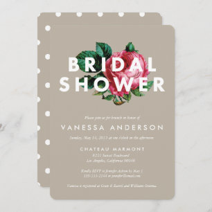 Bold Botanical   Bridal Shower Invitation