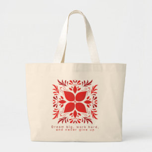 Bold Botanical Quote Jumbo Tote