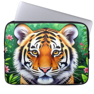 Bold Botanical Tiger cub Laptop Sleeve