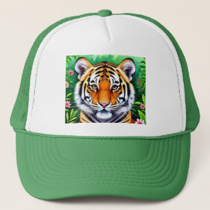 Bold Botanical Tiger cub Trucker Hat