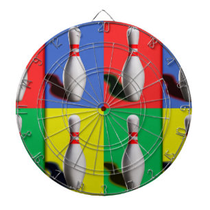 Bold Bowling Pins Dartboard
