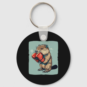 Bold Boxing Beaver For A Tough And Sporty Style  Key Ring