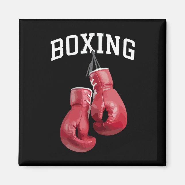 Bold Boxing Gloves Boxing Kickboxing Boxing Lover  Magnet (Front)