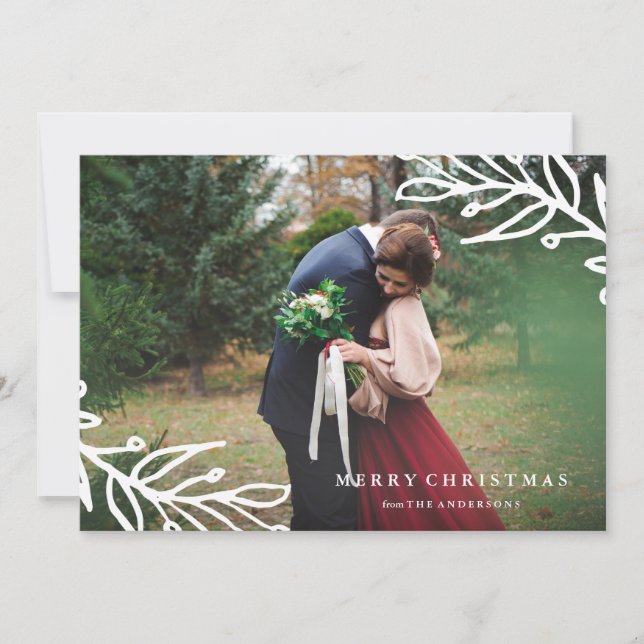 Bold Branches Holiday Photo Card (Front)