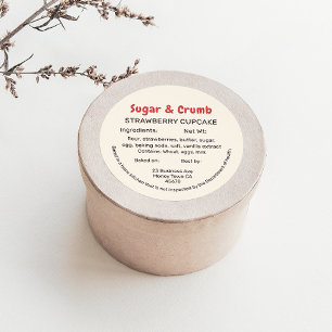 Bold Brand-Ready Bakery Ingredient Label