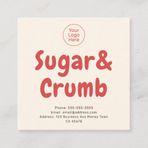 Bold Brand-Ready Bakery Square Business Card