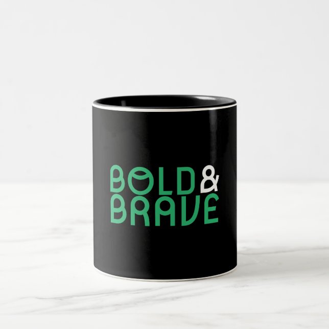 Bold & Brave Black Mug (Center)