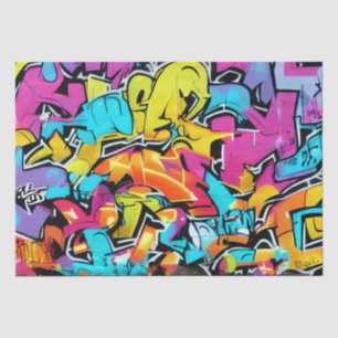 Bold Bright Colours Graffiti Street Art Pattern Tissue Paper