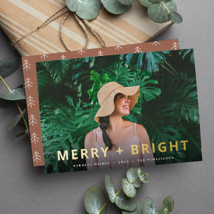 Bold & Bright Full Photo Christmas Foil Holiday Card