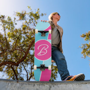 Bold Bright Fun Chic Abstract Circles Art Pattern Skateboard