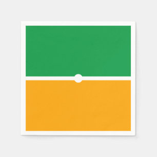 Bold Bright Green White Yellow Orange Colour Block Napkin