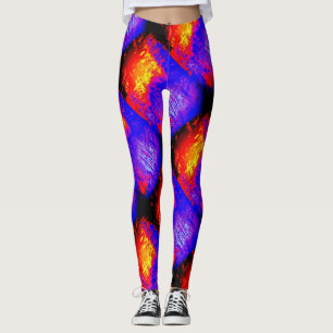 bold bright multi-coloured leggings