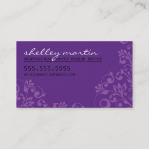 BOLD bright organic swirl pattern violet purple Business Card