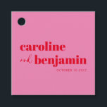 Bold Bright Pink and Red Chic Modern Wedding Favour Tags<br><div class="desc">Bold Bright Pink and Red Chic Modern Wedding Favour Tags</div>