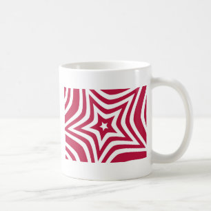 Bold & Bright Red & White Star in a Vector Pattern Coffee Mug