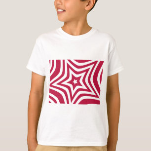 Bold & Bright Red & White Star in a Vector Pattern T-Shirt
