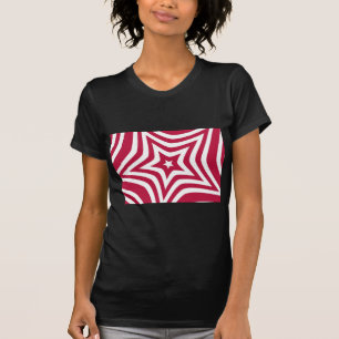 Bold & Bright Red & White Star in a Vector Pattern T-Shirt