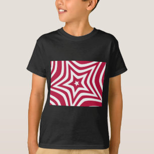 Bold & Bright Red & White Star in a Vector Pattern T-Shirt