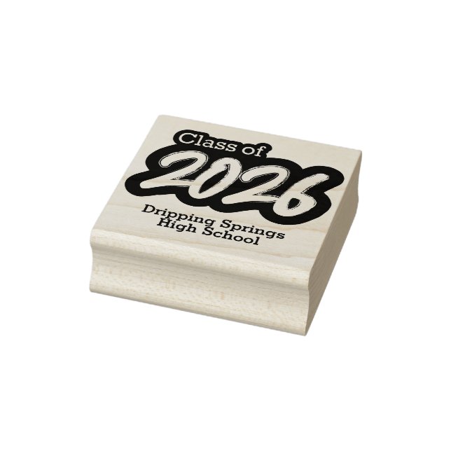 Bold Brush Class of 2026 Rubber Stamp (Stamp)