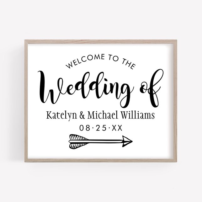 Bold Brush Script Welcome Wedding Poster (Creator Uploaded)