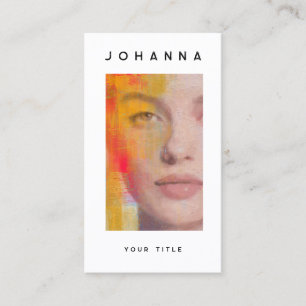Bold Brushstroke Beauty Art Business Card