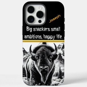 Bold Buffalo Against Mountain iPhone 16 Pro Max Case