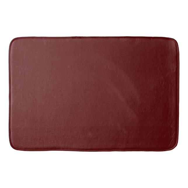 Bold burgundy colour bath mat (Front)