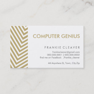 BOLD BUSINESS CARD : simple pattern stripe gold