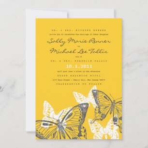 Bold Butterflies Wedding Invitation