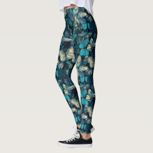 Bold Butterfly Camo Accent Workout Wear Leggings