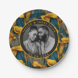 Bold Calle Lilies Plates For Destination Wedding