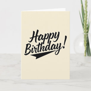 Bold Calligraphy Birthday Card