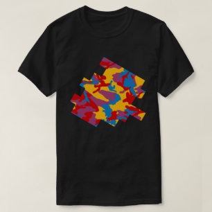 Bold Camo Pattern Digital Sketch T-Shirt