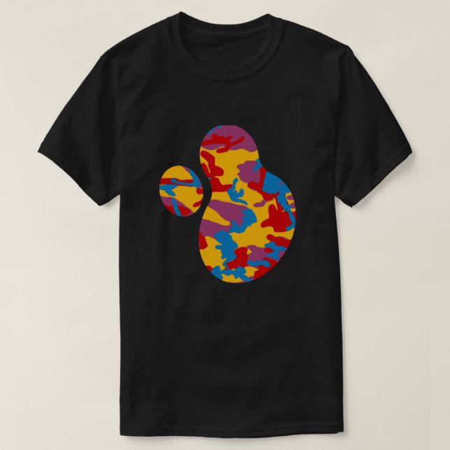 Bold Camo Pattern Paint Splat v2 T-Shirt (Design Front)
