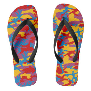 Bold Camo Pattern Thongs