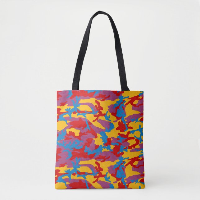 Bold Camo Pattern Tote Bag (Front)