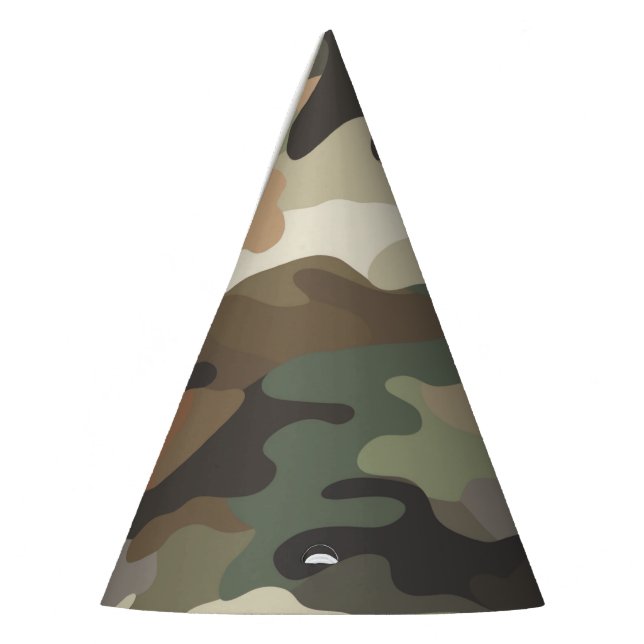Bold Camouflage Design Festive Party Hat (Left)