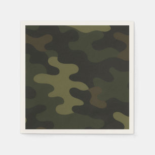 Bold Camouflage Pattern Outdoor Enthusiasts Hunter Napkin