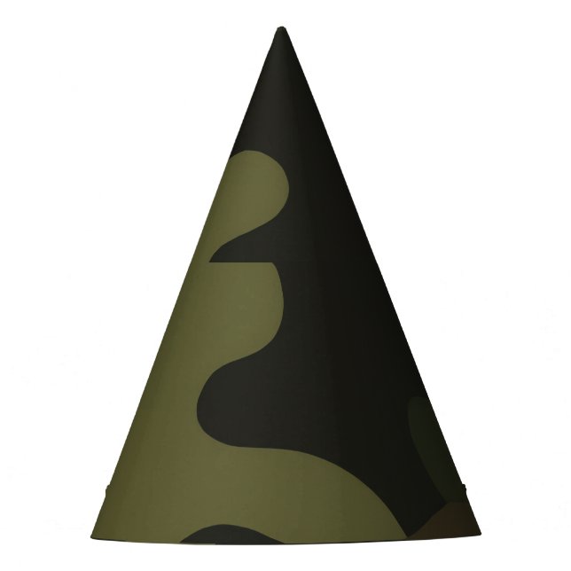 Bold Camouflage Pattern Outdoor Enthusiasts Hunter Party Hat (Front)