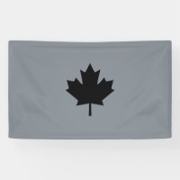 Bold Canadian Black Maple Leaf