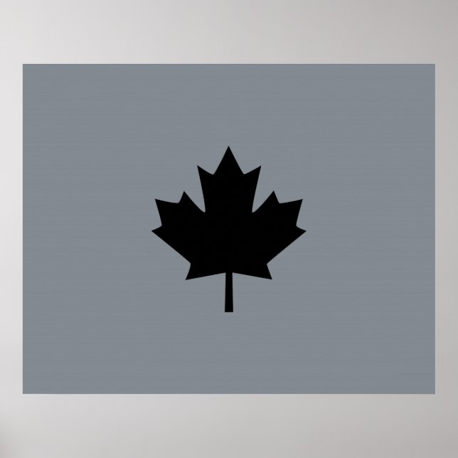 Bold Canadian Black Maple Leaf Poster (Front)