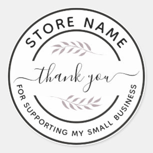 Bold Candle Business Thank You Sticker