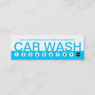 bold CAR WASH customer loyalty Card