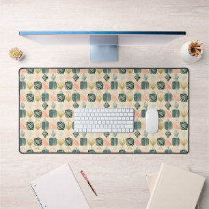 Bold Caribbean Tribal Mudcloth: Boho Buttercream Desk Mat