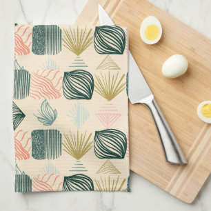 Bold Caribbean Tribal Mudcloth: Boho Buttercream Tea Towel