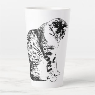 Bold Cat Lines for Autumn Calm Latte Mug