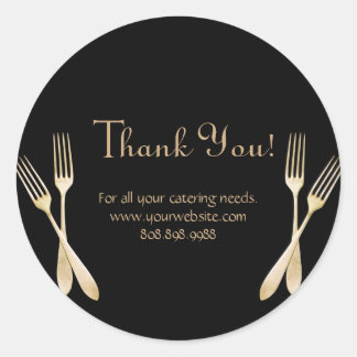 Bold Catering Thank You Sticker 