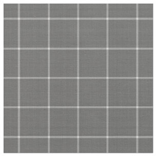 Bold Charcoal & Gray Tartan Plaid Fabric