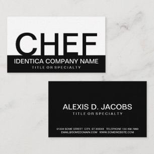 bold CHEF (colour customisable) Business Card