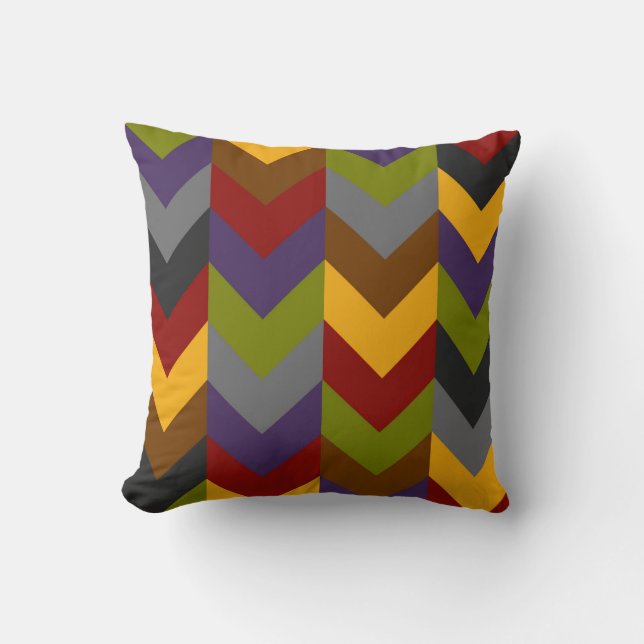 Bold Chevrons Throw Pillow (Front)